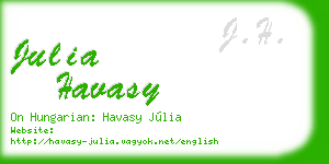 julia havasy business card
